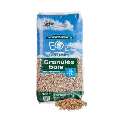 Granulés de bois EO2 — palette de 66 sacs de 15 kg