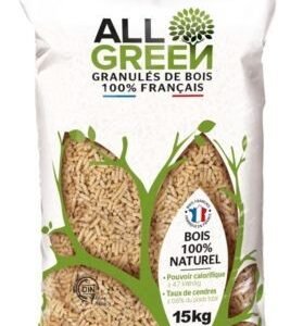Pellets All Green 100% Bois Naturel Français - Sac de 15 kg - DINplus