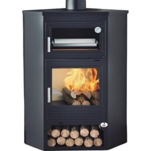 Fm Calefaccion — Poêle à bois d'angle avec four 11.3 kW