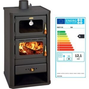 Prity — Poêle à bois avec four 12,1 kW