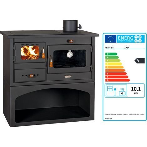 Prity — Poêle à bois avec four 10,1 kW