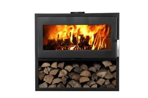 Poêle à bois SUPRA Larry bucher noir, 8.5 kW