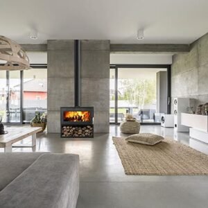 Poêle à bois SUPRA Larry bucher noir, 8.5 kW