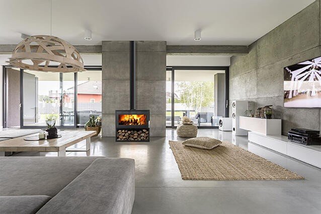 Poêle à bois SUPRA Larry bucher noir, 8.5 kW