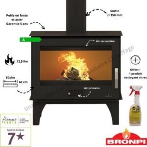 Bronpi — Poêle à bois 12,5 kW