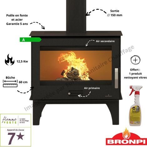 Bronpi — Poêle à bois 12,5 kW