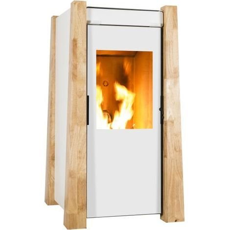Poêle à granulés de bois 9.5kW étanche pour maisons HQE — Rendement 91.8%