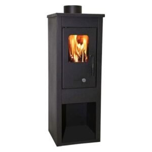 Poêle à bois 7kW — Chambre de combustion acier peint noir