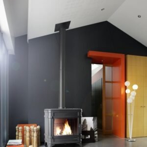 Poêle à bois INVICTA Siam noir, 12 kW
