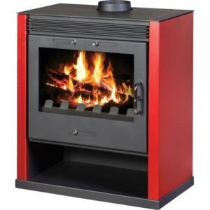 V05 — Poêle à bois 13 kW avec grande fenêtre panoramique