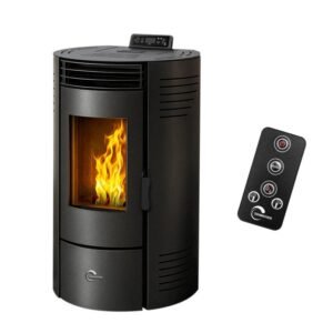 Poêle à granulés étanche Azora 11,6 kW Noir Sannover