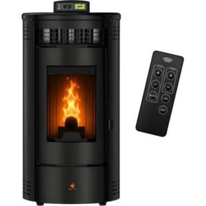 Poêle à granulés Étanche FLORA 9 kW + télécommande -