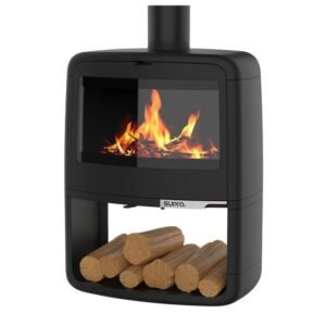 Poêle à bois SUPRA Paul bucher noir, 10 kW