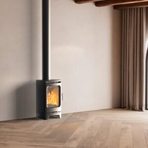 Poêle à bois André, Supra, noir, 5.9 kW