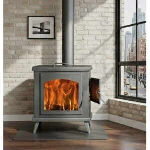 Juan Panadero – Poêle à bois 11 kW – Efficacité 85 % – Triple combustion – Volume de chauffage 320 m3 – Sortie de fumée 150 mm