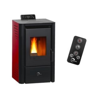 Poêle à granulés étanche Anita 9,4 kW Bordeaux Sannover